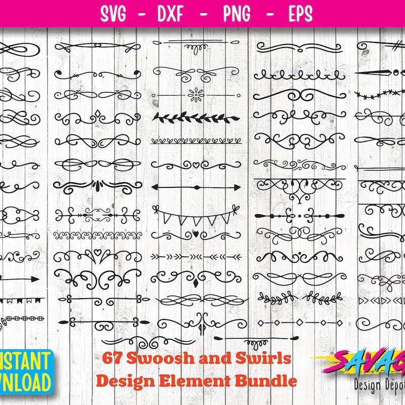 Swirl Stencil Svg - Etsy