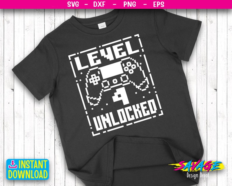 Download Level 4 Unlocked SVG PlayStation 4th Birthday Boy Four ...