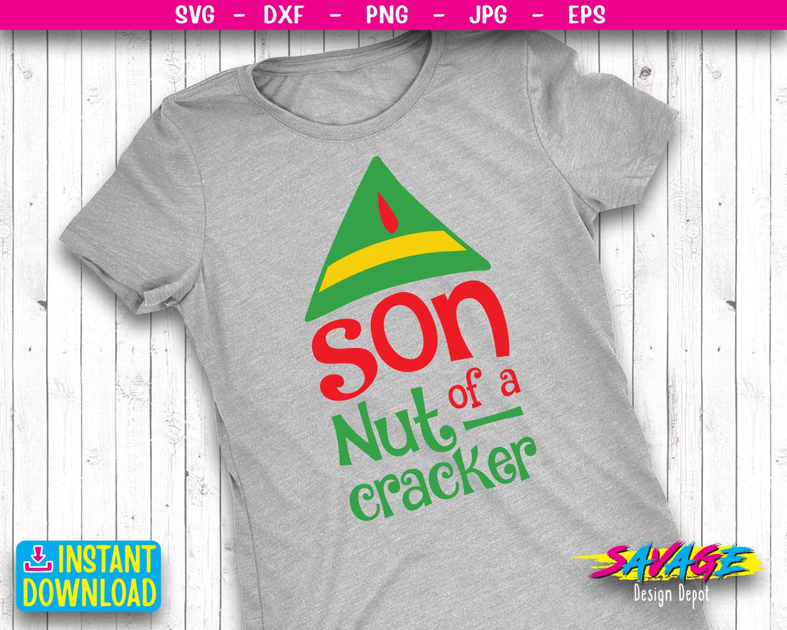 Download Christmas Svg Quote Holiday Svg Son of a Nutcracker Elf | Etsy