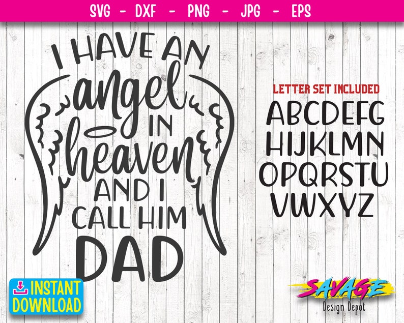 Download I have an angel in heaven I call Him Dad SVG Dad Memorial ...