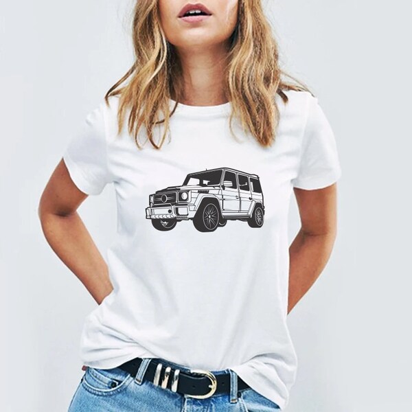 Mercedes G class 003, Glow in the dark, Tee for fans, Ideal gift for him or her, Classic car design, Germany's car