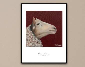 Poster - White Sheep, sizes: 30x40cm, 12x16inc
