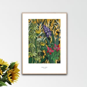 Poster - Botanischer Garten, Größen: A4, 30x40cm, 40x50cm, 50x70cm, 8x12zoll, 12x16zoll, 16x20zoll, 20x28zoll