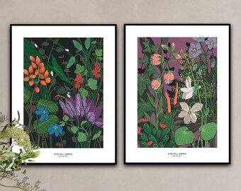 Collection of 2 Digital prints Botanical Garden, sizes: A4, 30x40cm,40x50cm, 8x12inc, 12x16inc, 16x20inc