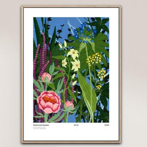 Poster - Botanical garden, sizes: A4, 30x40cm, 40x50cm, 50x70cm, 8x12inc, 12x16inc, 16x20inc, 20x28inc