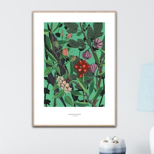 Poster - Botanical garden, sizes: A4, 30x40cm, 40x50cm, 50x70cm, 8x12inc, 12x16inc, 16x20inc, 20x28inc