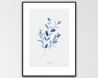 Digital print - Eucalyptus, sizes: A4, 30x40cm, 40x50cm, 50x70cm, 8x12inc, 12x16inc, 16x20inc, 20x28inc