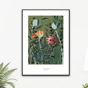 Poster - Botanischer Garten, Größen: A4, 30x40cm, 40x50cm, 50x70cm, 8x12zoll, 12x16zoll, 16x20zoll, 20x28zoll