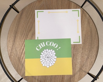 Chi Coo ! - Chi Eta Phi Inspired Note Cards (Set of 5)