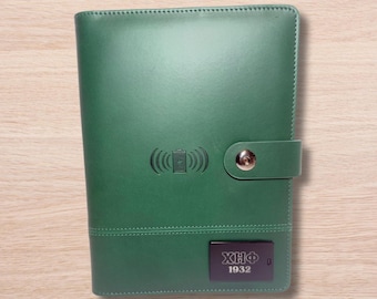 Cuaderno con carga inteligente Chi Eta Phi: carga inalámbrica con banco de energía