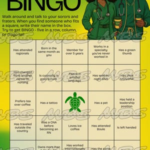 Chi Eta Phi Bingo Card Template | Editable Canva Template | Sorority Game | Bonding Activity