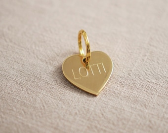 Dog tag heart, customizable, dog ID tag, engraved dog tag, dog tag, brass