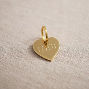 Dog tag heart, customizable, dog ID tag, engraved dog tag, dog tag, brass