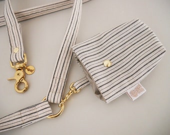 Linen Treat Bag Stripes Gassi-Bag Treat Bag