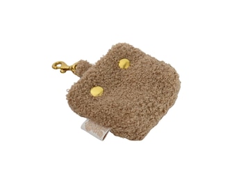 Teddy Bear Caramel Dog Walking Bag | Dog Treat Bag, Poop Bag Pouch, Dog Accessories for Walks