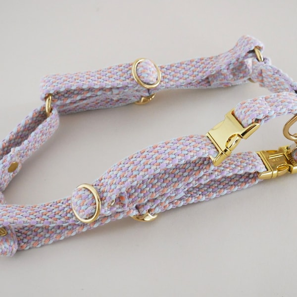 Dog harness lilac pastel