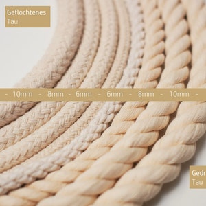 Dew collar, dew line, set, retrieverleine, cotton rope, wrapping cream image 8