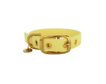 Dog collar BioThane Buttermilk Yellow