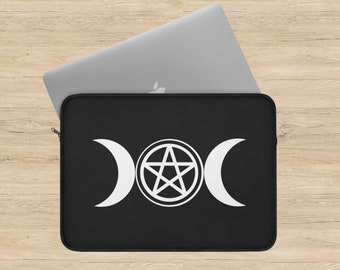 Triple Moon Goddess Laptop Sleeve, Laptop Cover, Laptop Carrying Case, Laptop Travel Case,Tablet Case,iPad Case,iPad Cover,Witchy Pagan Gift