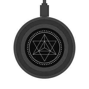 Sacred Geometry Merkaba Wireless Charging Pad for Smartphone, Universal iPhone Android Charging Station Phone Charger, Boho Spiritual Gift