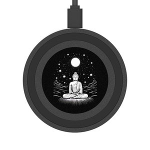 Mystical Buddha Wireless Charging Pad for Smartphone, Universal iPhone Android Charging Station, Buddha Phone Charger, Spiritual Gift