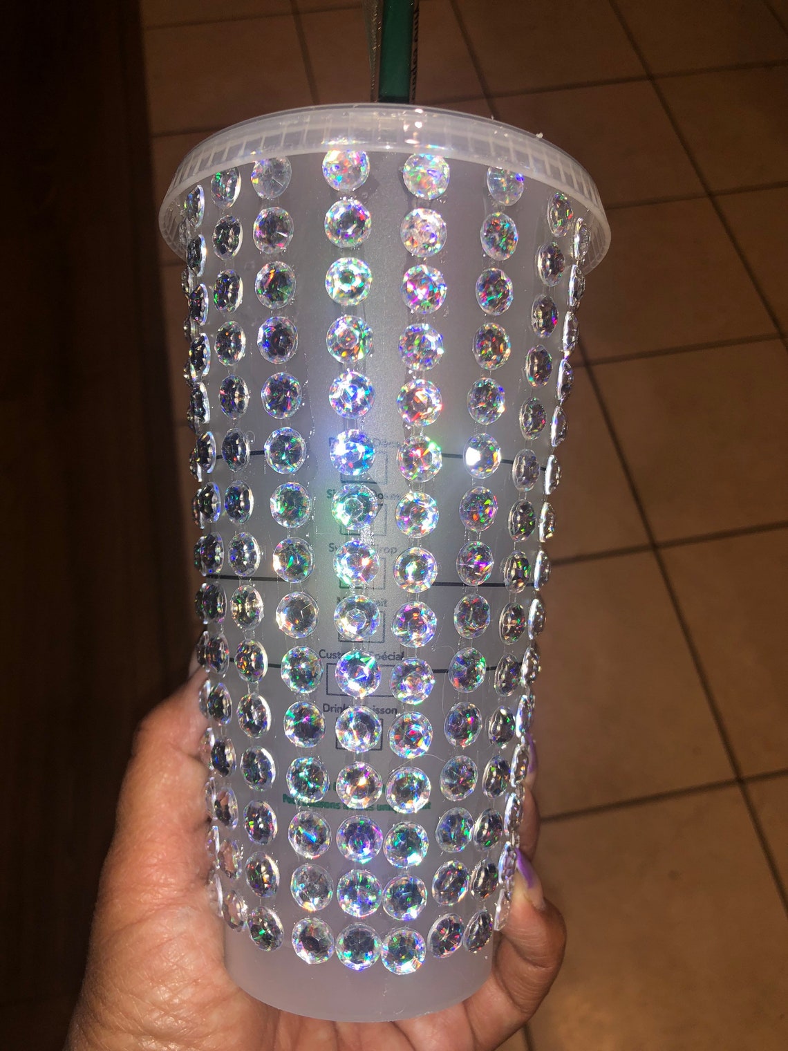 FREE SHIPPING Rhinestone Starbucks cup Etsy