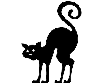 Schwarze Katze | Cricut SVG | Kommerzielle Nutzung