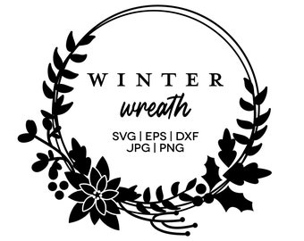 Winter-Kranz | Cricut SVG | Kommerzielle Nutzung