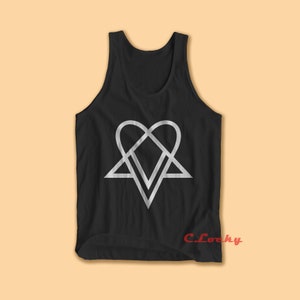 Him Band Tank Top Ville Valo Finnisch Gothic Rock Gothic Metal Musik Band Schwarz Weiß Baumwolle Tank Top