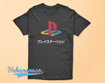 Playstation Japan Shirt Home Video Game Console Entertainment by Sony Playstation Black White Sport Grey Gildan T-Shirt