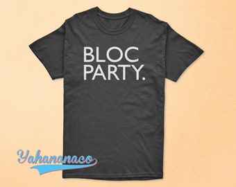 T-shirt Bloc Party Band Rock anglais Rock indépendant Rock alternatif Kele Okereke Music Band Noir blanc Sport gris T-shirt Gildan