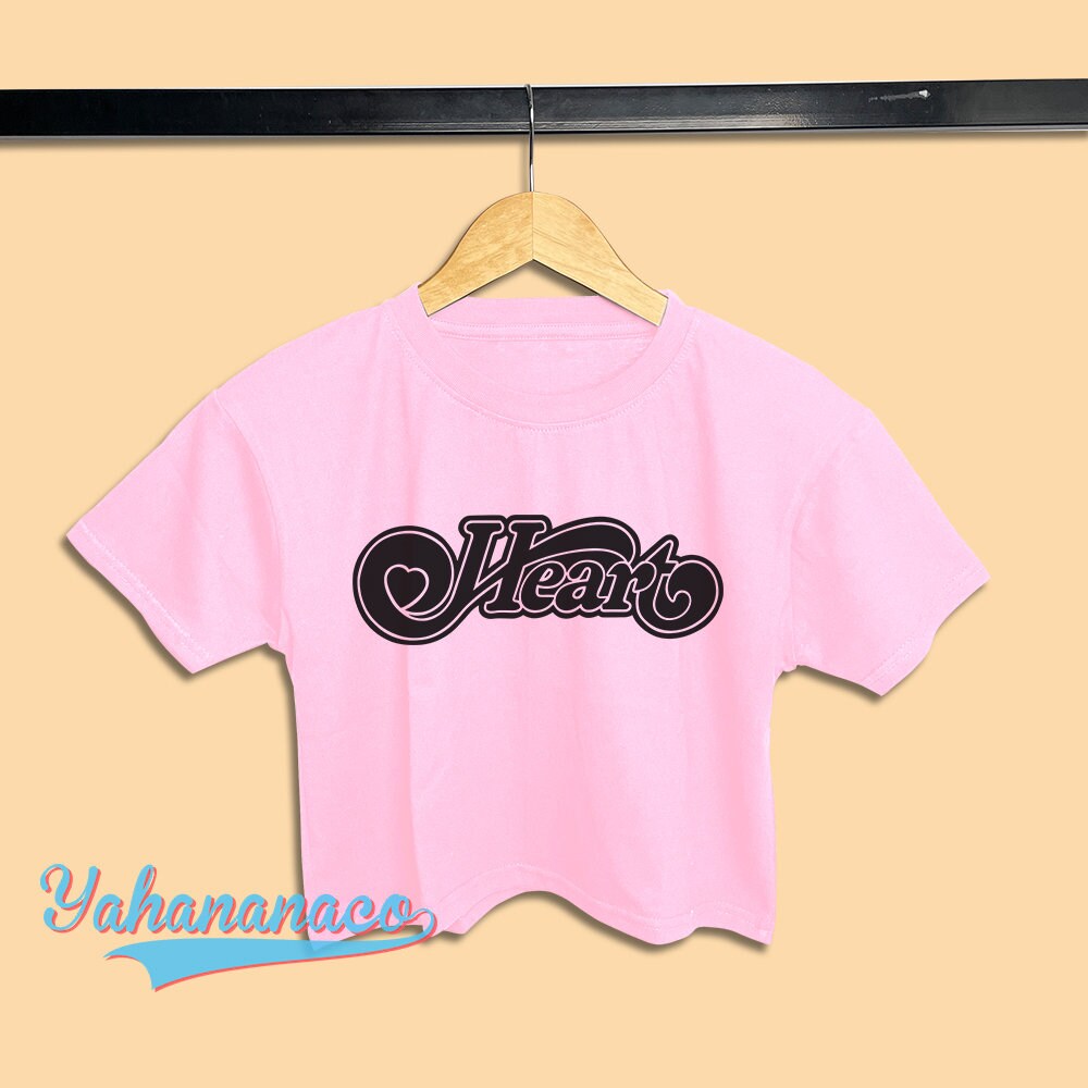 Heart Band Crop Top Heart Band Crop Tee American Rock Hard