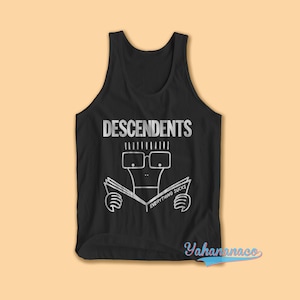 Descendents Band Tank Top American Punk Rock Hardcore Punk Milo Aukerman Music Band Everything Sucks Black White Cotton Tank Top