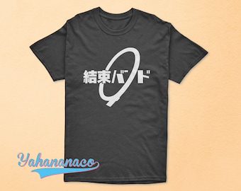 Kessoku Band T-Shirt Bocchi the Rock! Anime Series Music Band Black White Sport Grey Gildan T-Shirt