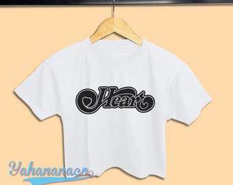 Heart Band Crop Top Heart Band Crop Tee American Rock Hard
