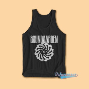 Soundgarden Tank Top American Rock Grunge Alternative Rock Chris Cornell Music Band Black White Cotton Tank Top
