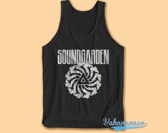 Soundgarden Tank Top American Rock Grunge Alternative Rock Chris Cornell Music Band Black White Cotton Tank Top