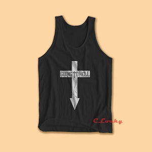 The Pretty Reckless Tank Top Going to Hell Hard Rock Alternative Rock Taylor Momsen Black White Cotton Tank Top