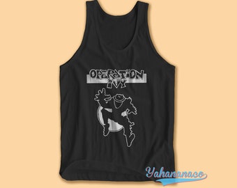 Operation Ivy Tank Top American Punk Rock Ska Punk Jesse Michaels Music  Band Black White Cotton Tank Top