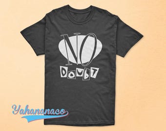 T-shirt No Doubt Groupe de musique rock américain ska hip hop Gwen Stefani Gildan T-shirt gris sport Gildan noir blanc