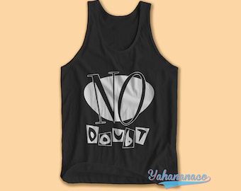 Ongetwijfeld tanktop Amerikaanse rock ska hiphop muziekband Gwen Stefani Gildan zwart witte tanktops Tees