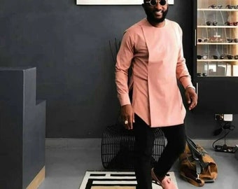 Mobolaji African men shirt and matching pants/ 2pcs African clothing/African men outfit/tunic shirt and pants/prom/groom suit