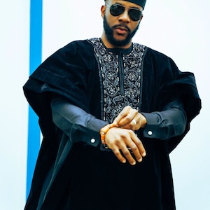 African men 3piece agbada/African men clothing/Agbada for wedding/Dashiki/groom suit/groomsmen outfit/Gift for him/African men suit/Handmade