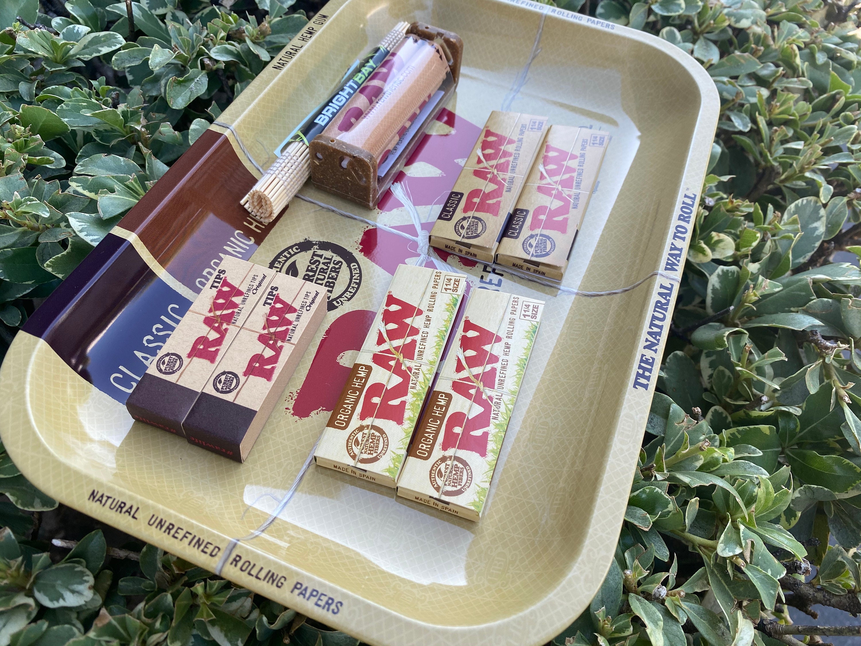 RAW Bundle Rolling Tray RAW Rolling Papers RAW Unrefined Etsy