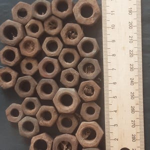 1 x Rusted Nut 1.2cm to 1.8cm farm salvage Rusty metal
