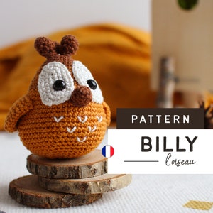 Amigurumi Crochet Pattern French PDF, Billy the bird