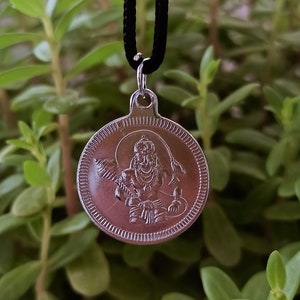 Lord Hanuman Pendant, Hindu God Hanuman Silver colour Locket, India Monkey God Hindu deity Charm, Indian Protection Amulet Kavach