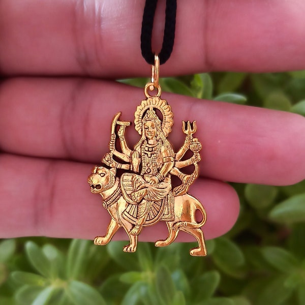 Durga Mata Pendant, Hindu Deity Mahavidhya Goddess Maa Durga Tribal Pendant, Goddess Durga Mata Pendant