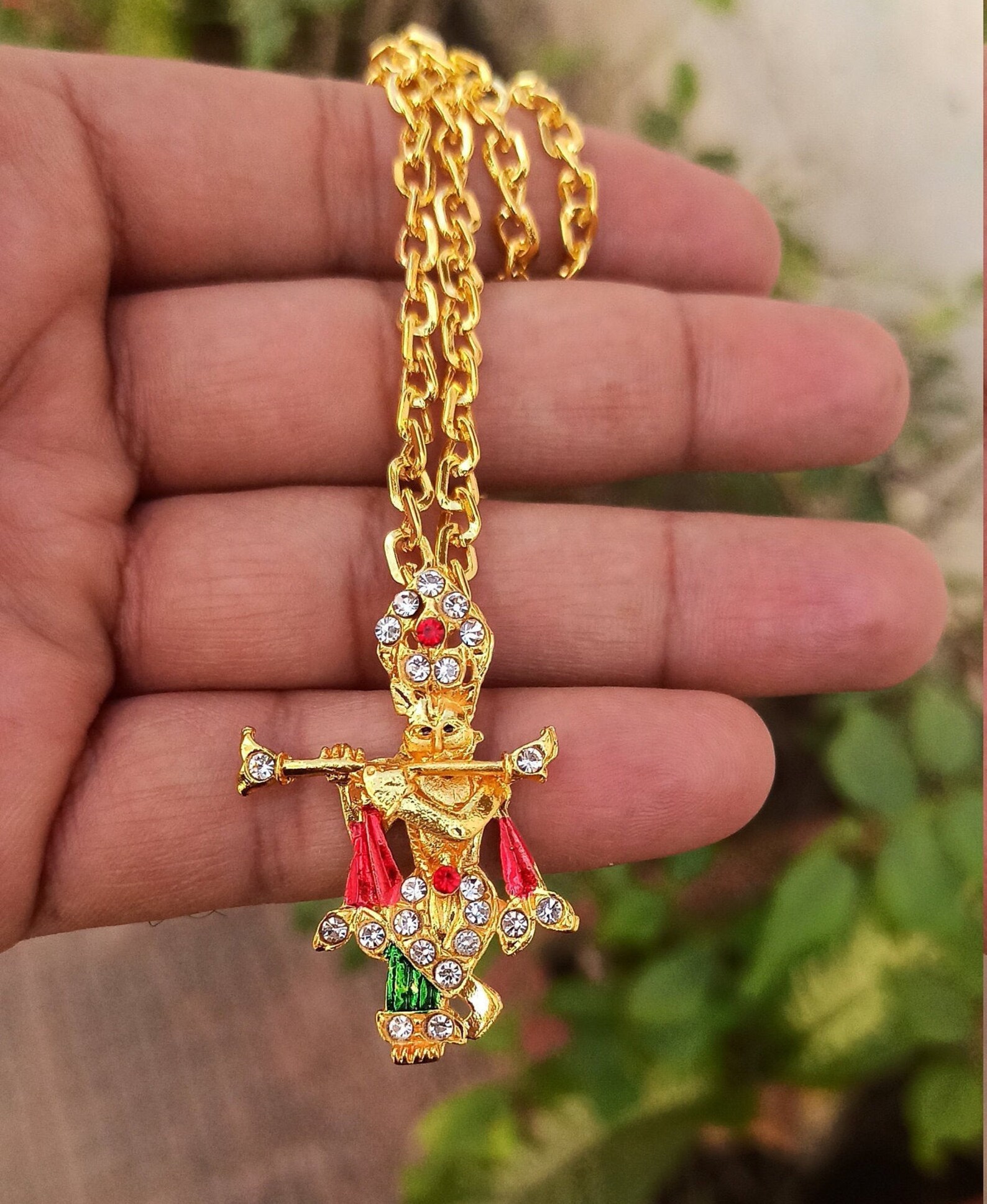 Lord Krishna Pendant/ Lord Krishna Necklace/ Kanha Necklace/ Etsy Ireland