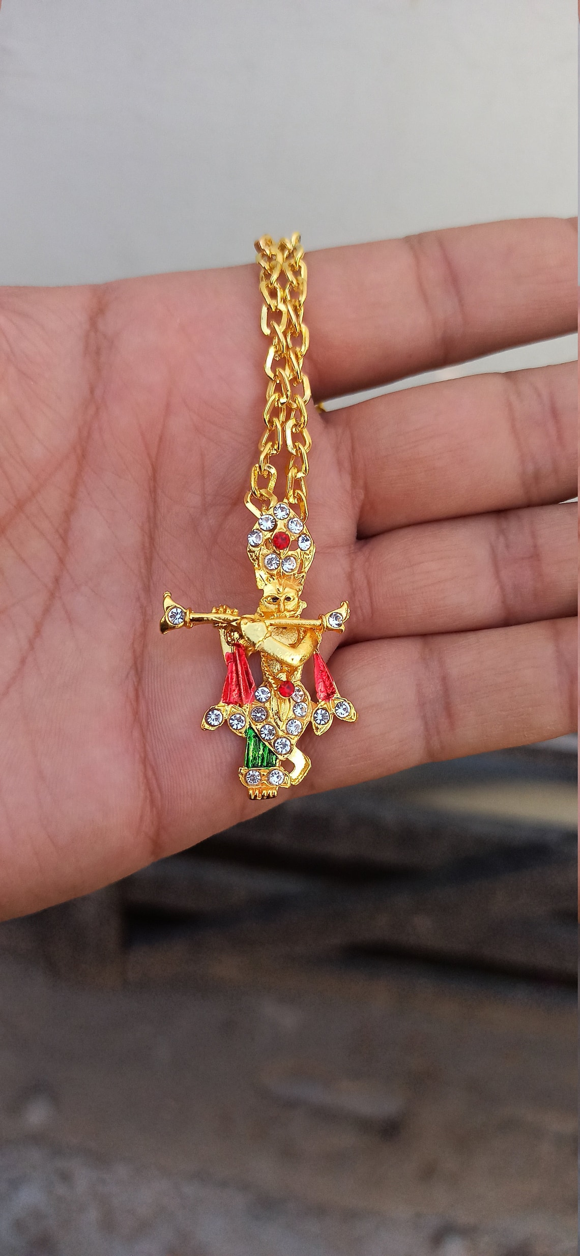 Lord Krishna pendant/ Lord Krishna necklace/ Kanha necklace/ Etsy